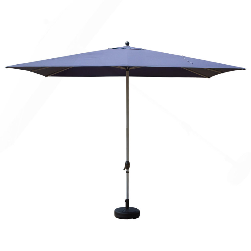 Parasol de patio rectangulaire à manivelle, bleu marine (base non incluse), Marine