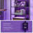 6-Tier LED Bookcase, Bookshelf With Dimmable Lights, Storage Shelf With Steel Frame