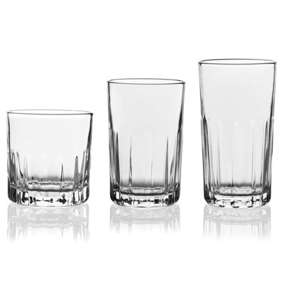 Libbey Brockton 24-Piece Tumbler, Rocks and Juice Glass Set