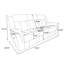 Canapé inclinable triple 78,35 po - Table rabattable centrale avec porte-gobelets, similicuir-116503393