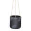IDEALIST Leaf Embossed Brown Cylinder Planter Table, Indoor Plant Pot / Hanging Planters D24 H24 cm, 10.9L