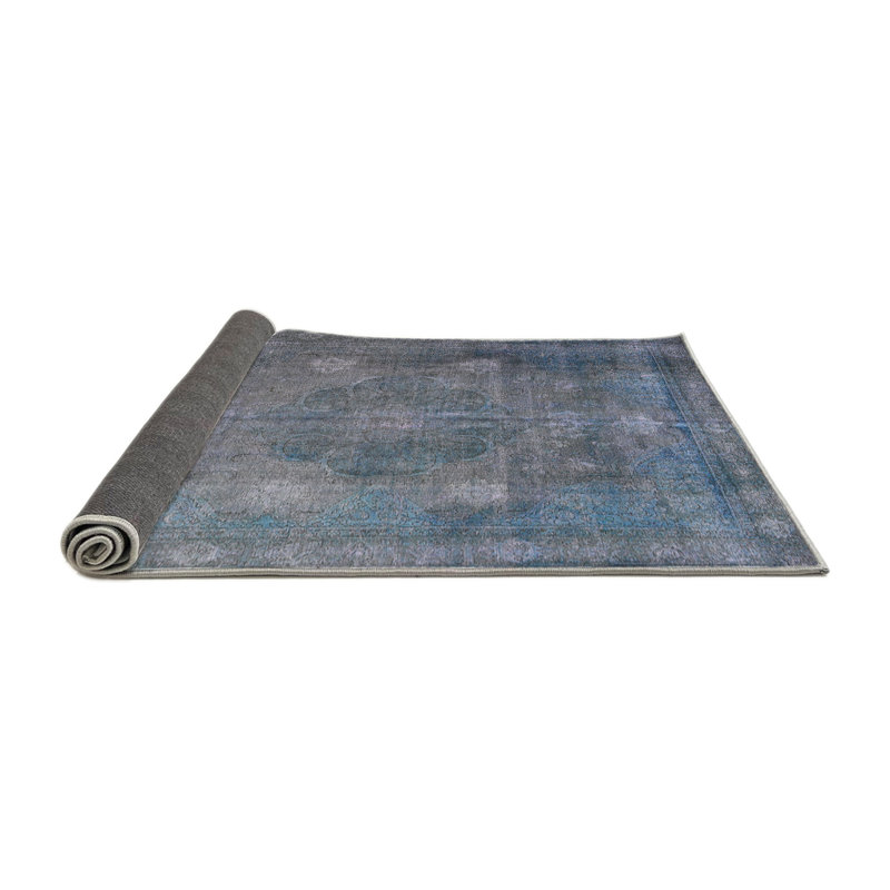 Tapis oriental bleu, Rond 8 pi