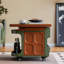 Table basse mobile 47,09 "en bois massif brun