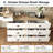 95.6'' Extendable Makeup Vanity Desk With Flip-Top Mirror And Storage Drawers Home Office Desk-525903006