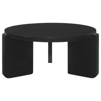 Harrison Black Round Solid Wood Coffee Table