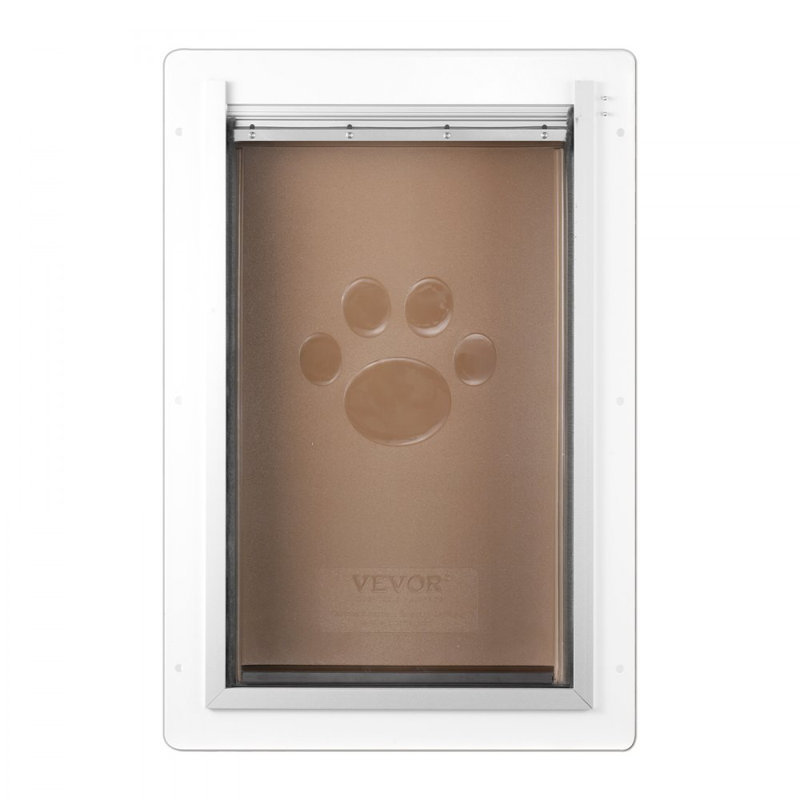Porte pour animaux de compagnie pour mur avec serrure et 3 systèmes de volets magnétiques