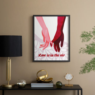 «Groovy Love II», reproduction encadrée - bois massif