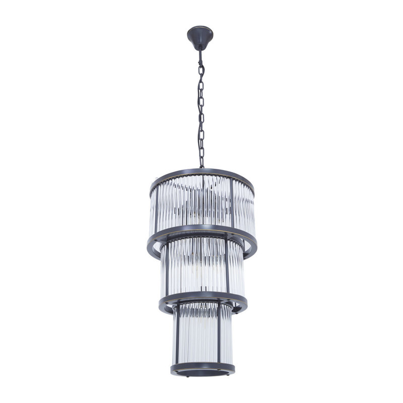 Conerly 8 - Light Drum Chandelier, Black