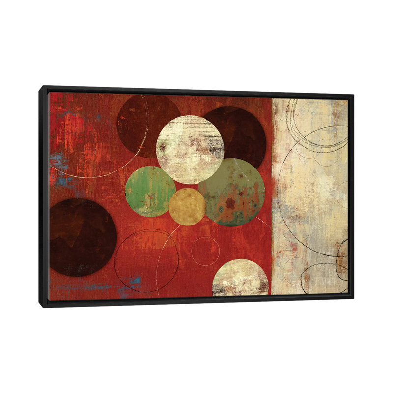 «Round and Round» par PI Studio - Estampe numérique sur toile tendue avec châssis, H 18 po x l 26 po x P 1,5 po, Pas de tapis