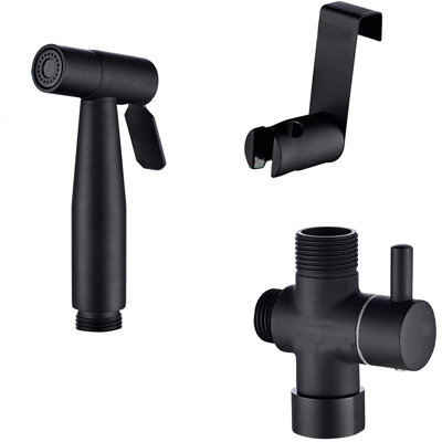 Elongated Hand Held Bidet with Faucet