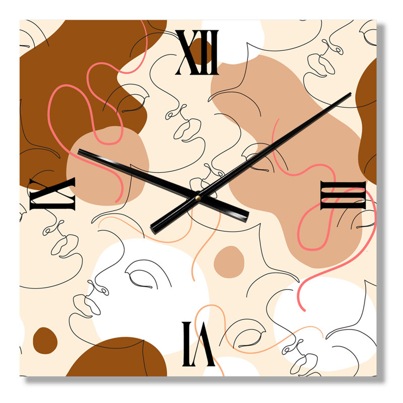Une ligne de belle femme - horloge murale moderne, Petit