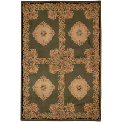 Hand-Knotted High-Quality Green Area Rug