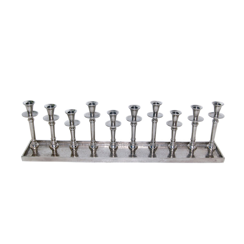 Chandelle de table en aluminium 7,85 po, Nickel
