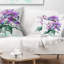 Dessin de lys mauves - coussin décoratif imprimé floral