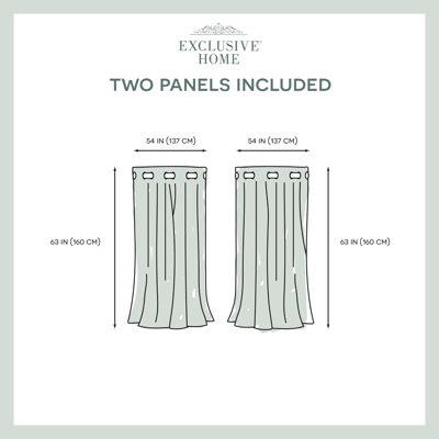 Paire de rideaux semi-transparents avec œillets Bellicent