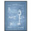 «Boat Motor 1 Blueprint - Blue '- cadre flottant, impression sur toile-46818771-46818769