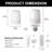 3.3In Rechargeable LED Motion-Activated Closet Light With Remote Control