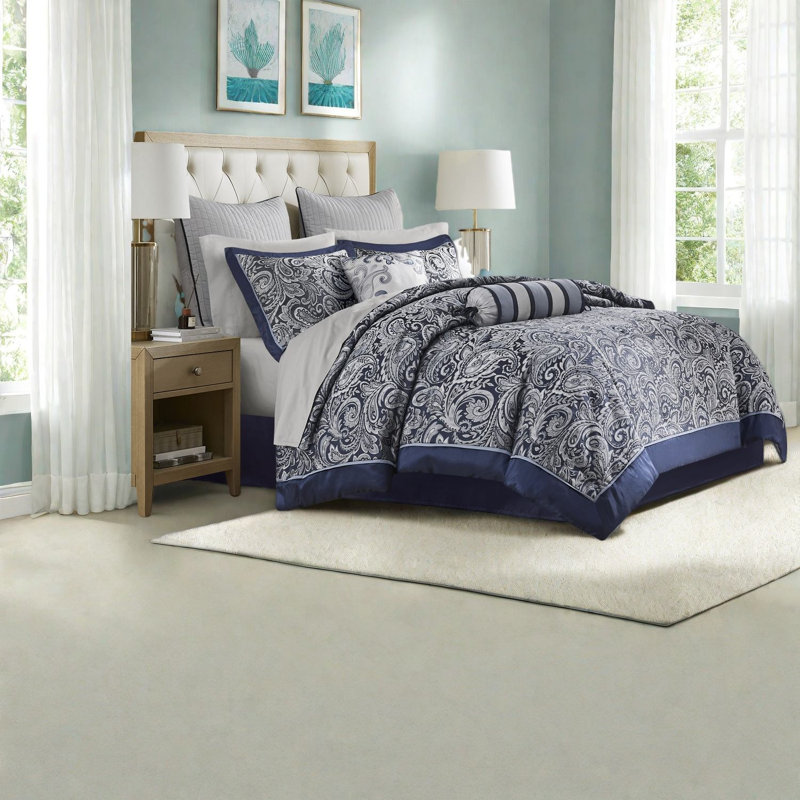 Complete Bedding Sets Cal King Polyester Jacquard Modern Home Comfort