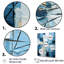Cubisme bleu et blanc - Formes abstraites, impressions sur toile-300977333-300977325