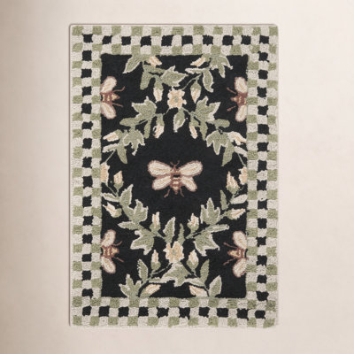 Hand-Hooked Wool Southwestern Rug