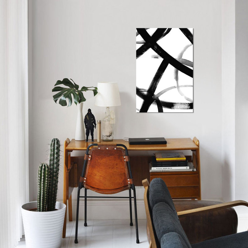 « monochrome ondulation ii », impression sur toile, H 26 po x l 18 po x P 1,5 po, Pas de tapis, Toile tendue