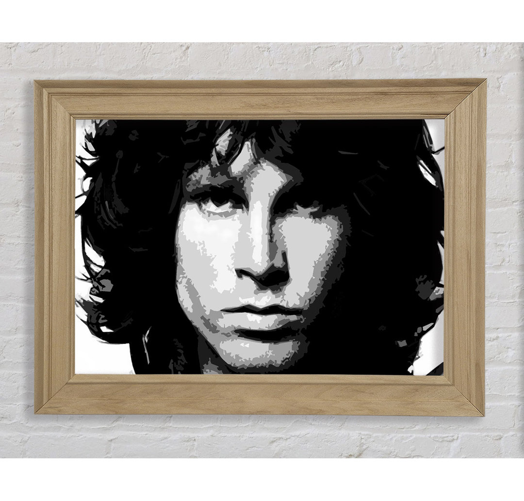 Jim Morrison Gesicht B N W - Druck