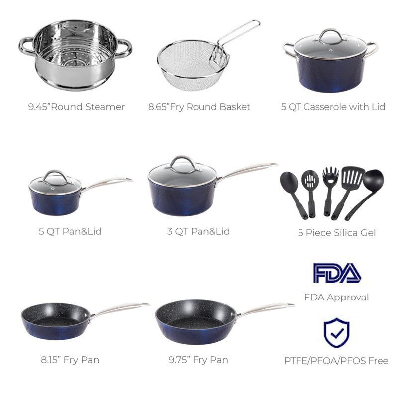 Beehler 15 - Piece Cookware Set