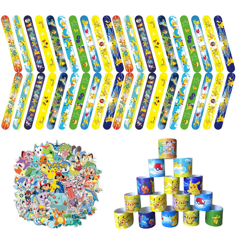 Bracelets pokémon, 40 bracelets pokémon et 50 autocollants pokémon