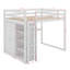 Lit mezzanine double avec garde-robe, tablettes et éclairage à DEL-1413947463