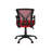 Ergonomic Swivel Office Chair With Red Mesh And Black Accents, Customizable Height For Work Mesh, Swivel, Desk Gaming Sessions