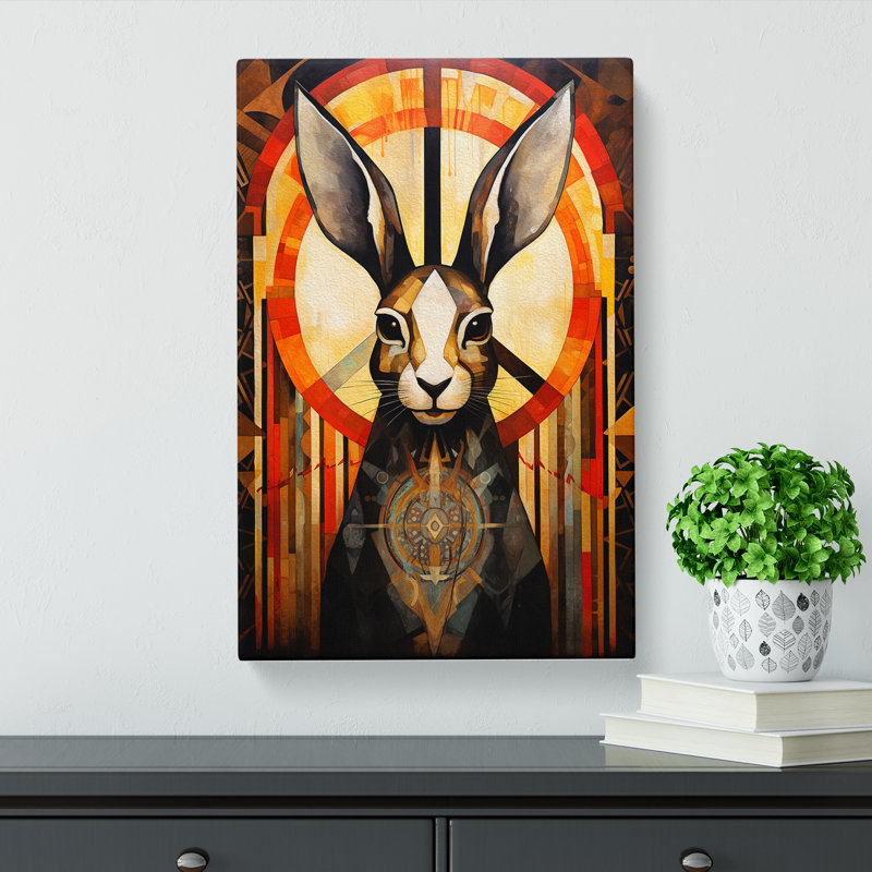 Hare Deco - Print, 50cm H x 35cm W x 3cm D