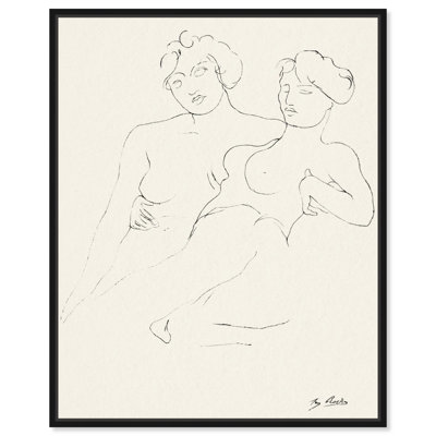 Rodin - Deux chiffres, toile, figure féminine classique, Art par Art Remedy