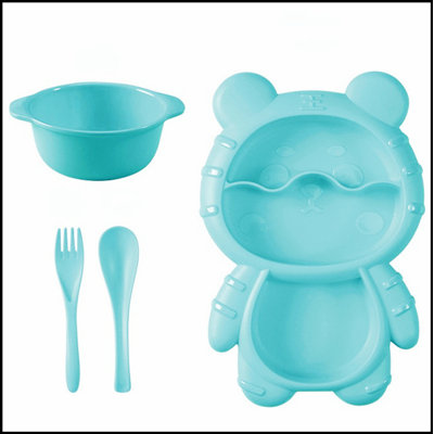 Ensemble d'assiettes plates en forme d'ours, petites assiettes à salade de fruits à carreaux multifonctionnelles pour une table charmante