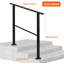 3 Step Handrails for Outdoor Indoor, Heavy Duty Metal Stair Railing, Easy Installation, Staircase Hand Rail Kit for Porch Deck Yard Garden