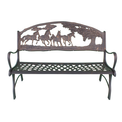 100% Cast Iron Bench with Countryside Theme