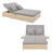 2-Seat Outdoor Wicker Chaise Lounge-86643243