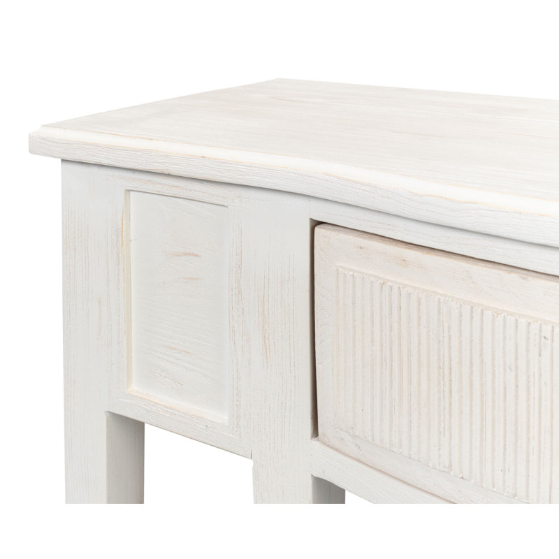 Madora 48'' W Solid Wood Console Table, White Traditional