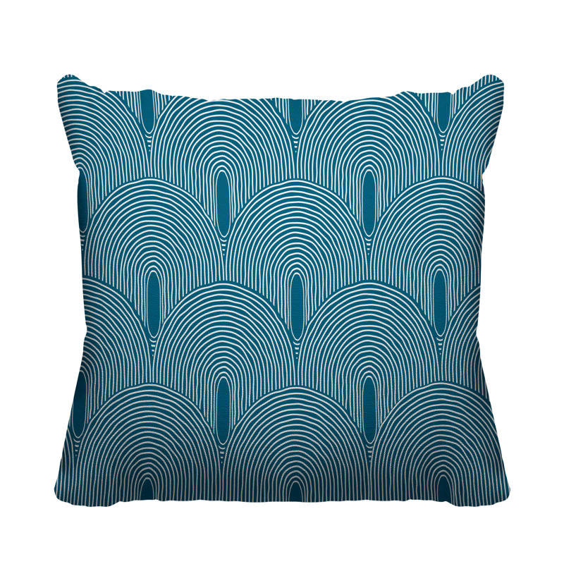 Limpo Indoor/Outdoor Throw Pillow, 18" x 18", Turquoise