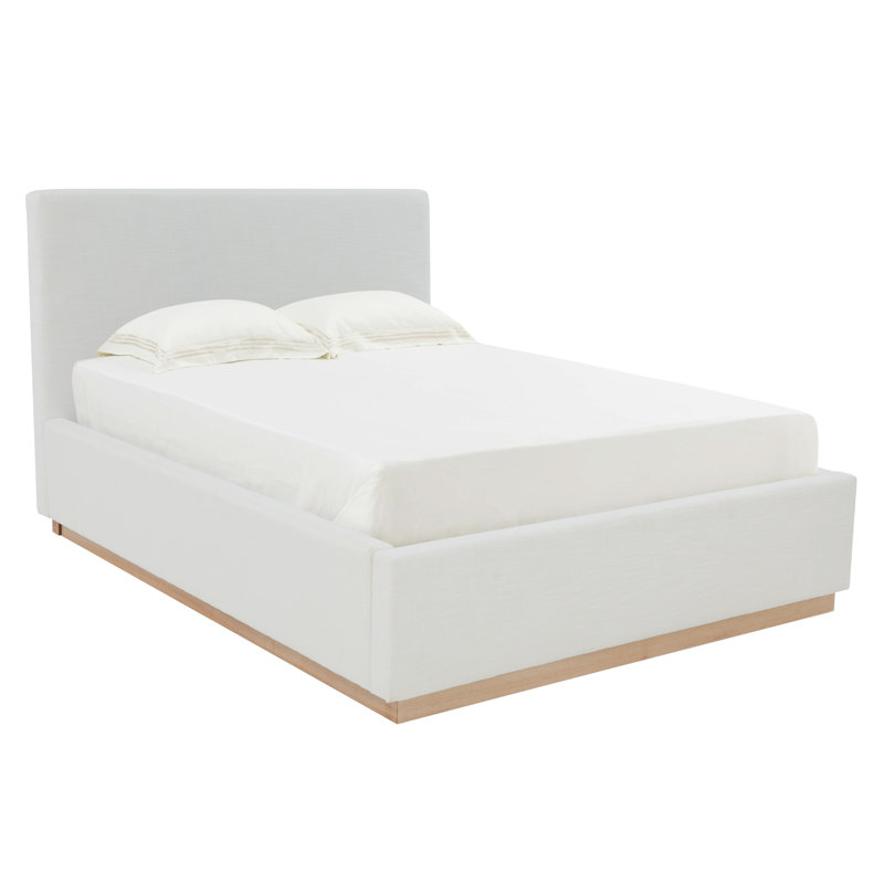 Pippin 100% Linen Bed, White, Queen