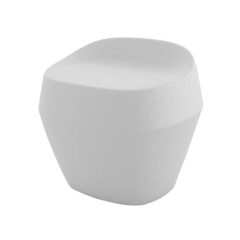 Noma Plastic Decorative Stool, White