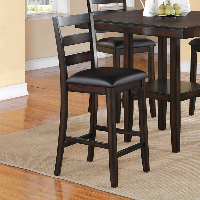 Tahoe 5-Piece Counter Height Dining Set with Faux Leather Chairs