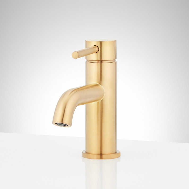 Lexia 1.2 GPM Single Hole Bathroom Faucet, Brushed Gold