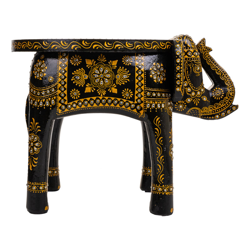 Astare Solid Wood Figurine End Table