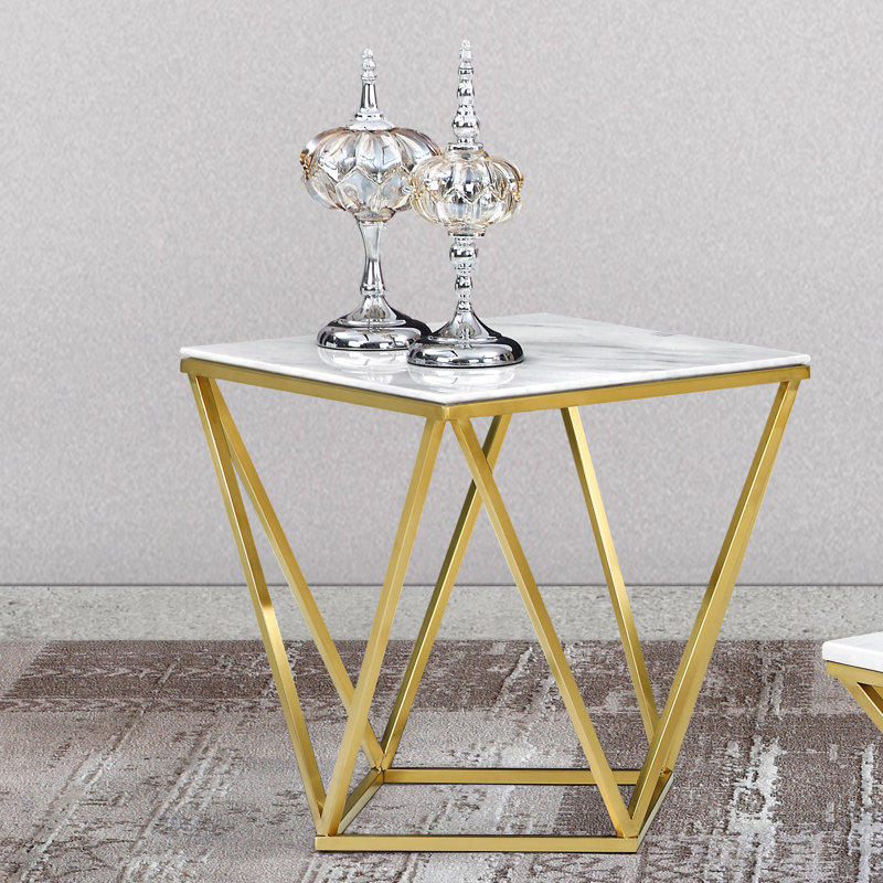 Table de bout Mason Canadice, Or brossé