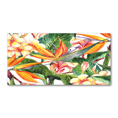 Tropical Flowers - Wrapped Canvas Print