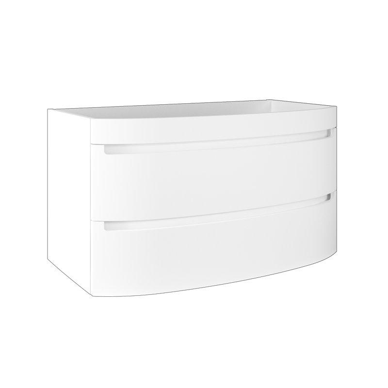 Mcdade 90cm Single Bathroom Vanity Base Only, Arctic White HG