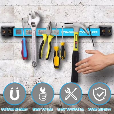 8 Pcs 12'' Magnetic Tool Holder Strip