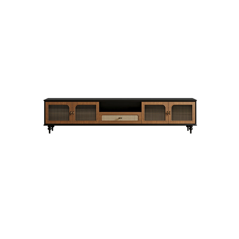 Meuble télé moderne de style rétro, 21.65"H x 86.61"L x 15.74"W