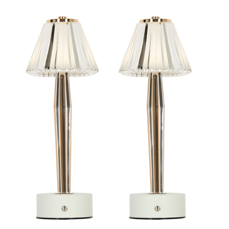 Iron Desk Table Lamp, White, 12.8" H x 4.7" W x 4.7" D