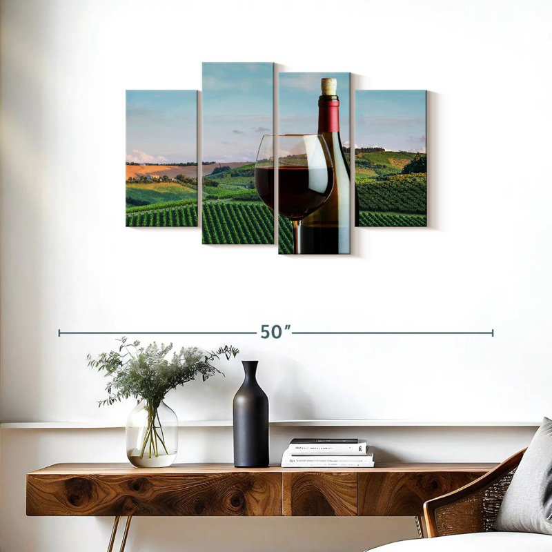 Vin rouge Yarlin en Toscane, H 22 po x l 36 po